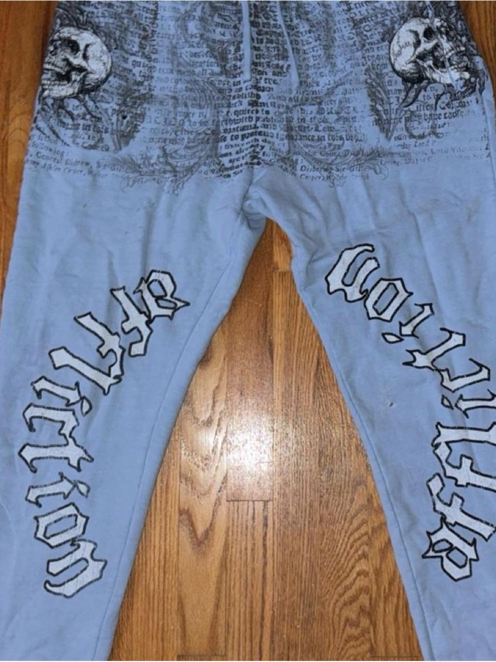 Light Blue Affliction Sweatpants